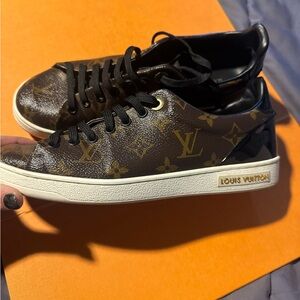 Louis Vuitton Frontrow Monogram Sneakers in Brown and Black